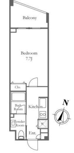 JMFレジデンス世田谷三宿 314 間取り図