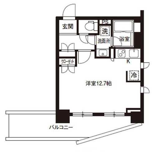 レジディア御茶ノ水 1401 間取り図