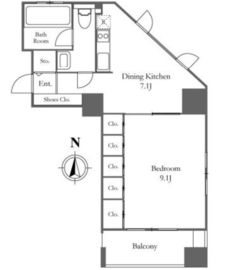 KDXレジデンス西麻布 801 間取り図