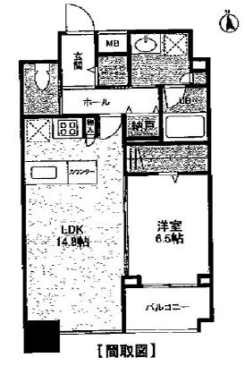 パークフラッツ中目黒 1001 間取り図