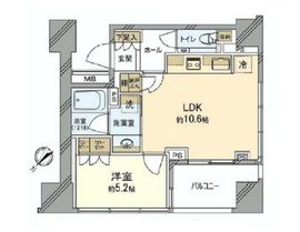 パークタワー高輪 10階 間取り図