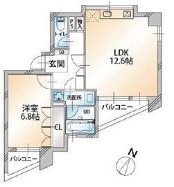 メイクスデザイン品川ノース 201 間取り図