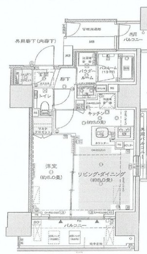 シティハウス四谷三丁目 10階 間取り図