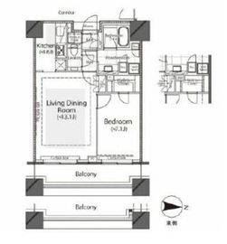 コンシェリア西新宿タワーズウエスト 24階 間取り図