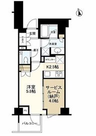 ブランズ六本木 4階 間取り図