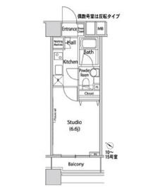 ファーストリアルタワー新宿 504 間取り図