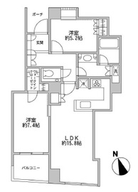 品川Vタワー タワー棟 23階 間取り図