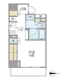 ブリリアイスト白金高輪 504 間取り図