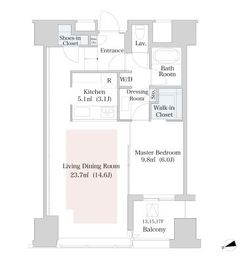 ラ・トゥール新宿 1306 間取り図