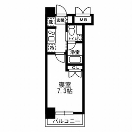 レジディア月島3 1004 間取り図