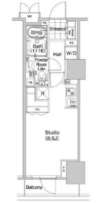 コンフォリア蒲田 1208 間取り図