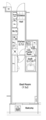 コンフォリア蒲田 915 間取り図