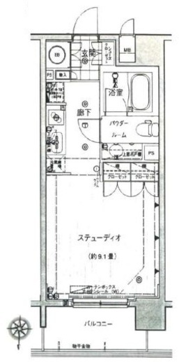 エクセレント麻布十番 7階 間取り図