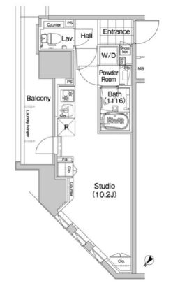 コンフォリア蒲田 1105 間取り図