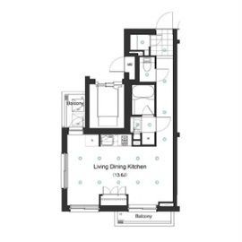 アパートメンツ駒沢大学 208 間取り図