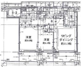 アウルタワー 44階 間取り図