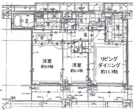 アウルタワー 44階 間取り図