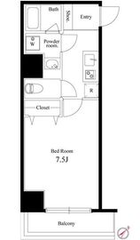 ホソヤマナーツー 801 間取り図