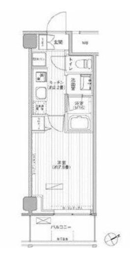 ヒューリック浅草橋江戸通 808 間取り図