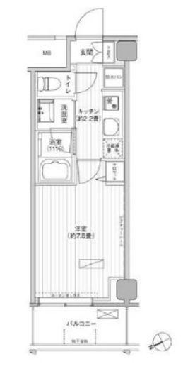 ヒューリック浅草橋江戸通 803 間取り図