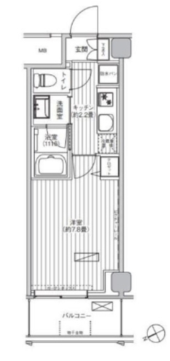 ヒューリック浅草橋江戸通 1003 間取り図