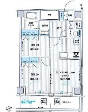 ヒューリック浅草橋江戸通 1208 間取り図