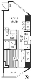 ラコント恵比寿プライベートレジデンス 704 間取り図