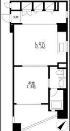 レジディア島津山 610 間取り図