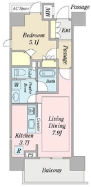 リビオレゾン人形町 9階 間取り図