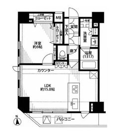 プレール・ドゥーク浜松町 12階 間取り図