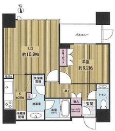 白金タワー 13階 間取り図
