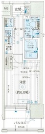 エステムプラザ芝公園 9階 間取り図