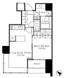 THE ROPPONGI TOKYO CLUB RESIDENCE 15階 間取り図