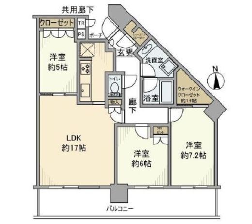 シティタワー品川 18階 間取り図