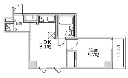 レジディア日本橋人形町 204 間取り図