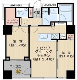 ブランズタワー文京小日向 4階 間取り図