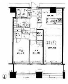 芝浦アイランド ケープタワー 43階 間取り図