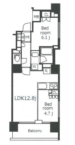 ローレルアイ千代田淡路町 13階 間取り図