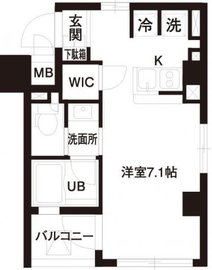 レジディア白金高輪 208 間取り図