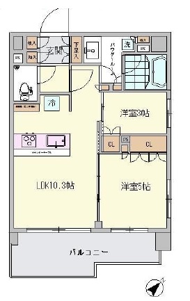 リストレジデンス築地 11階 間取り図
