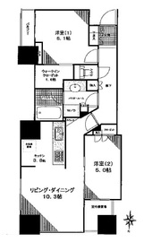 ワールドシティタワーズ キャピタルタワー 15階 間取り図