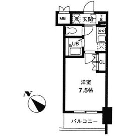 レジディア幡ヶ谷 502 間取り図