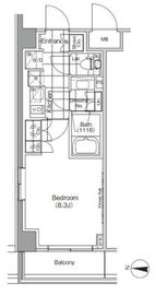 ザ・パークハビオ高円寺 405 間取り図