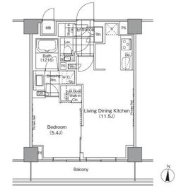 ザ・パークハビオ高円寺 413 間取り図