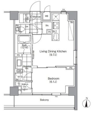 ザ・パークハビオ高円寺 513 間取り図