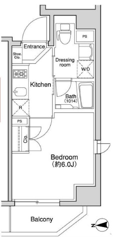 プラウドフラット森下 601 間取り図