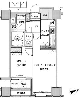 ウエストパークタワー池袋 1811 間取り図