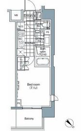 パークハビオ赤坂 708 間取り図