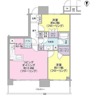 THE TOYOSU TOWER 34階 間取り図