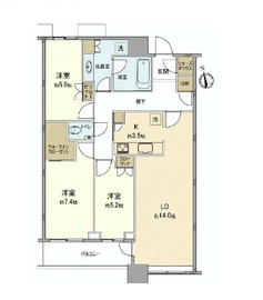 芝浦アイランド グローヴタワー 46階 間取り図